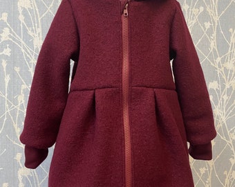 Walk coat Walk Bordeaux zip and hood Customize cuffs and lining (also available in all other walk colors)