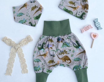 Baby set of bloomers + hat + neckerchief for babies made from individually designed jersey