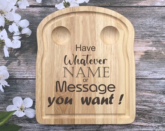 Personalised Dippy Egg and Soldiers Board  Breakfast Board  Personalised Egg and Toast Board  Engraved Gift Ideas