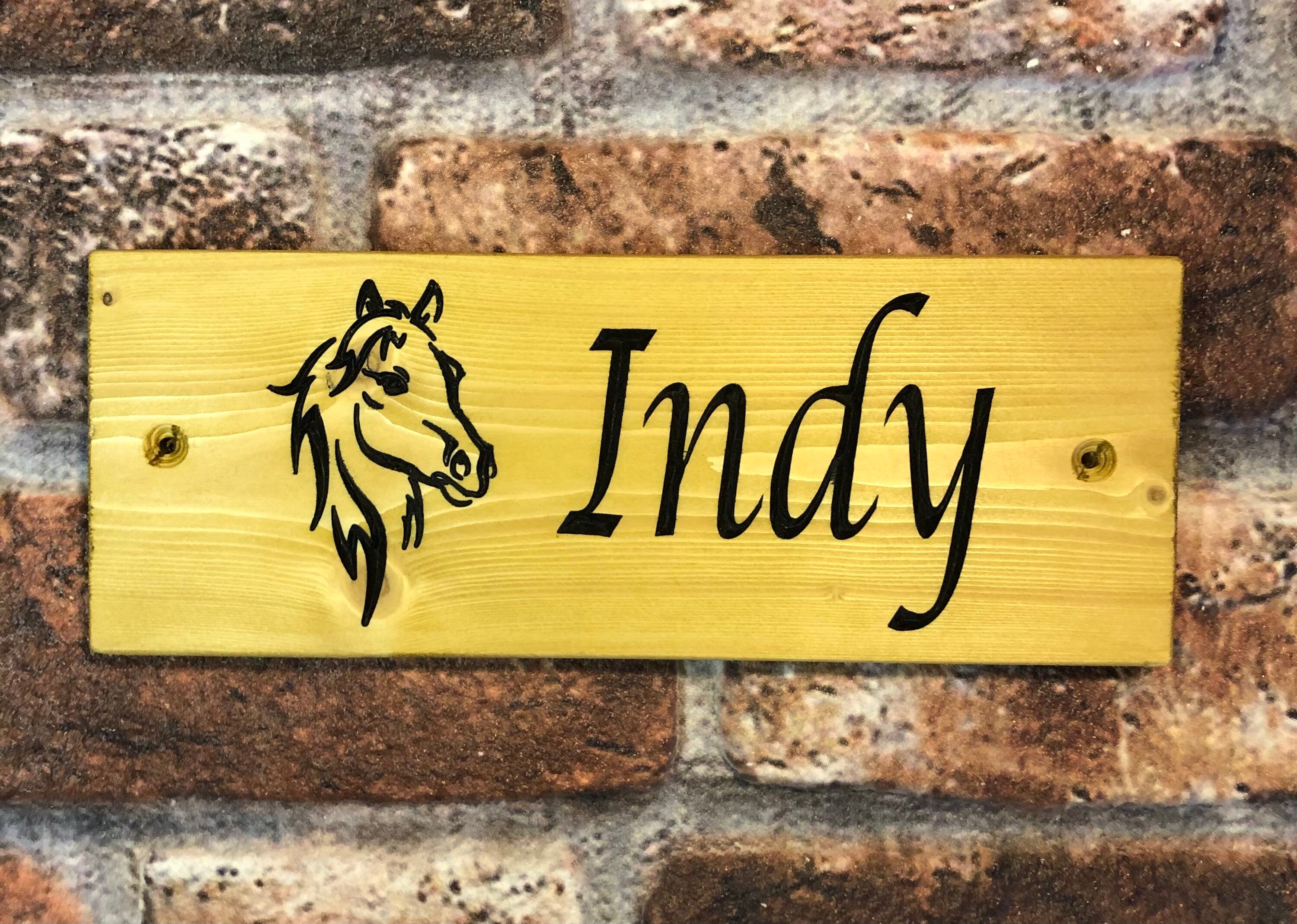 Horse Stable/Stall Name Sign with Horse Head Lucida Etsy