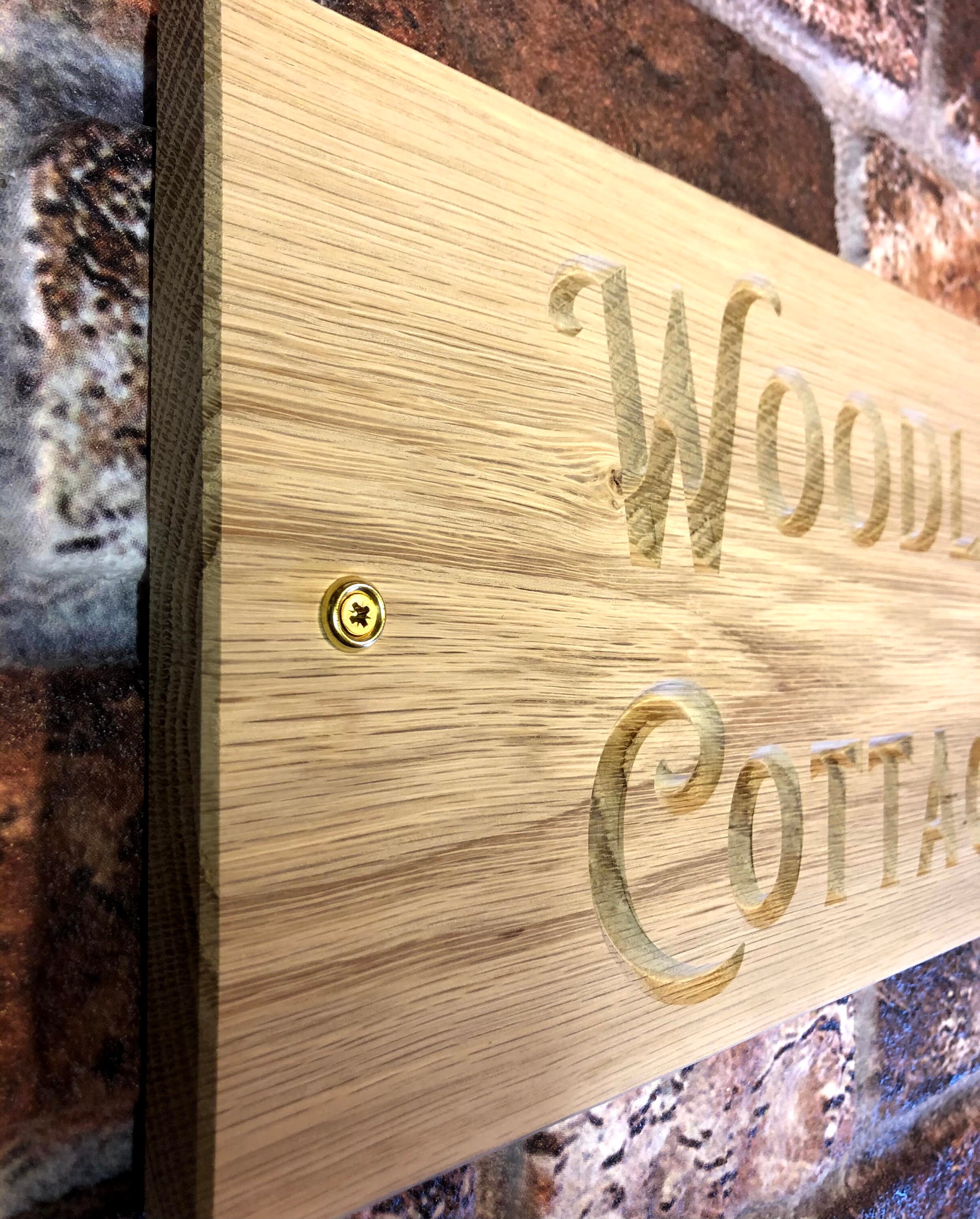 Solid Oak Engraved Hardwood House Sign 400mm x 190mm x 20mm Etsy