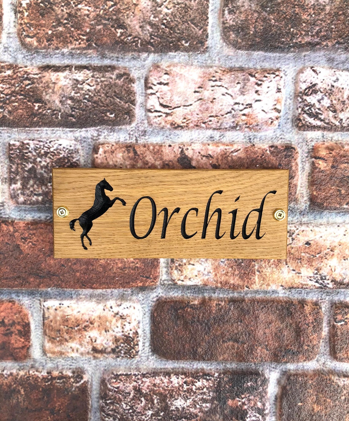 Horse Stable/Stall Name Sign with Prancing Horse Lucida Etsy