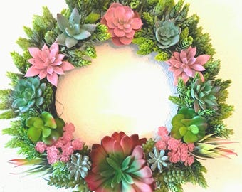 Handmade Spring Rustic Front Door Wreath.  All seasons Wall Art (20" Diameter)
