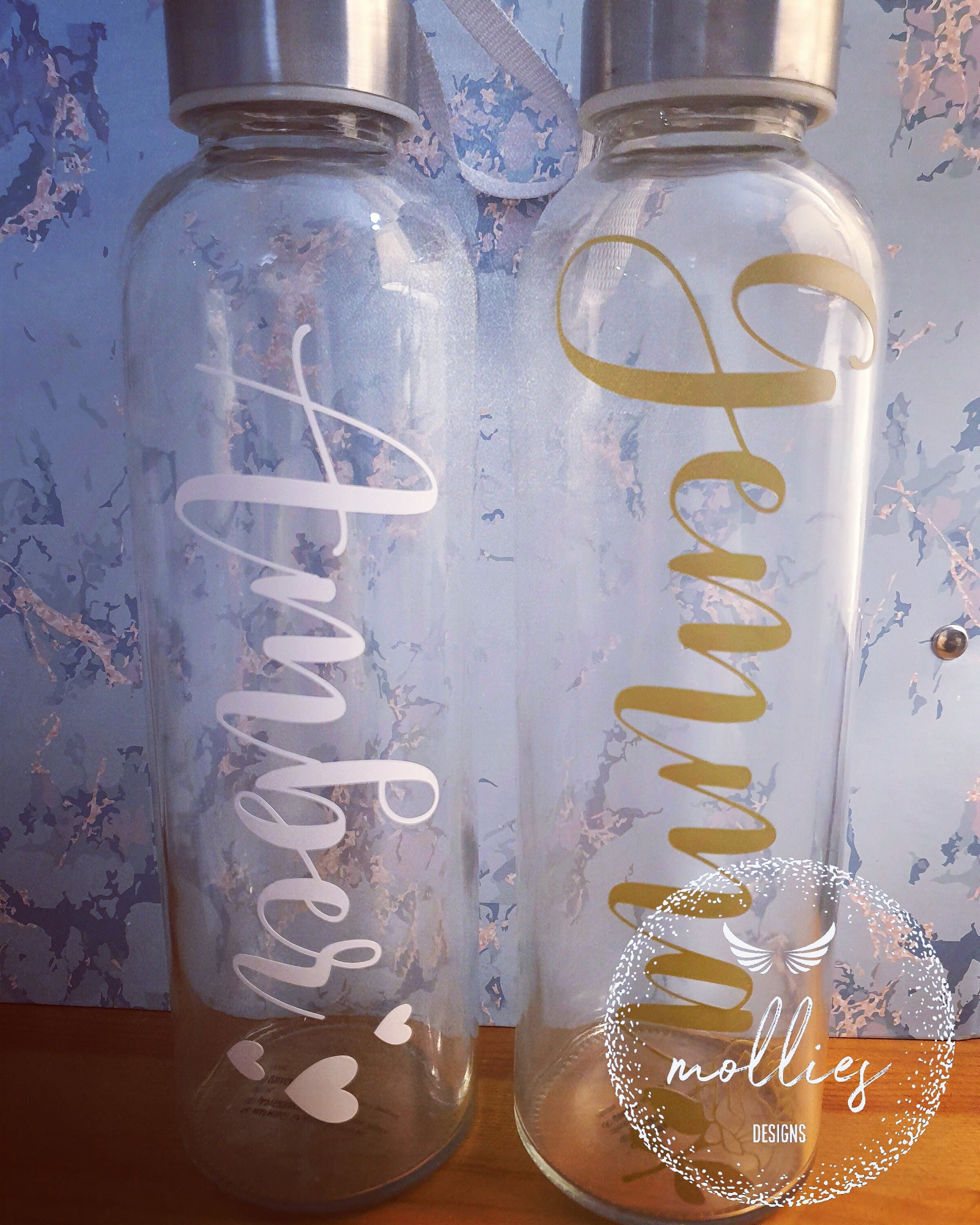 Personalised Glass Drinking Bottle Etsy