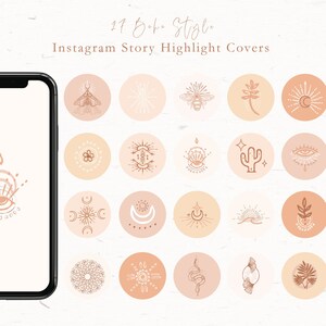 Boho Instagram Story Highlight Icons Hand Drawn Line Art Etsy Are you searching for phone icon png images or vector? etsy