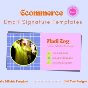 Ecommerce Email Signature Template Design, Edtable in Canva - Etsy