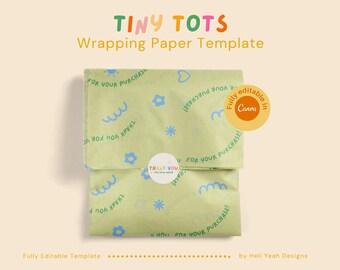 Fun Pattern Tissue/Wrapping Paper Design Template, Editable in Canva