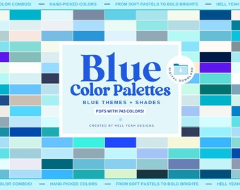The Ultimate Blue Collection | Blue themed color palettes | PDFs | Digital Download