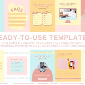 60 Coaching Instagram POST Templates Fully Editable in Canva, - Etsy