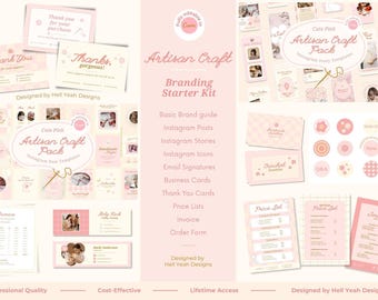 Artisan Craft Branding Starter Kit Templates | Fully Editable Canva Templates