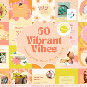 Vibrant Instagram Post Templates: Bold Ecommerce Canva Designs