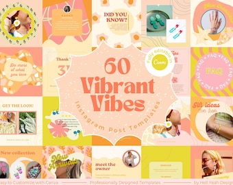 Plantillas vibrantes para publicaciones de Instagram: diseños llamativos de Canva para comercio electrónico