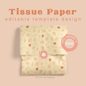 Design di carta da regalo/velina da forno, modificabile in Canva