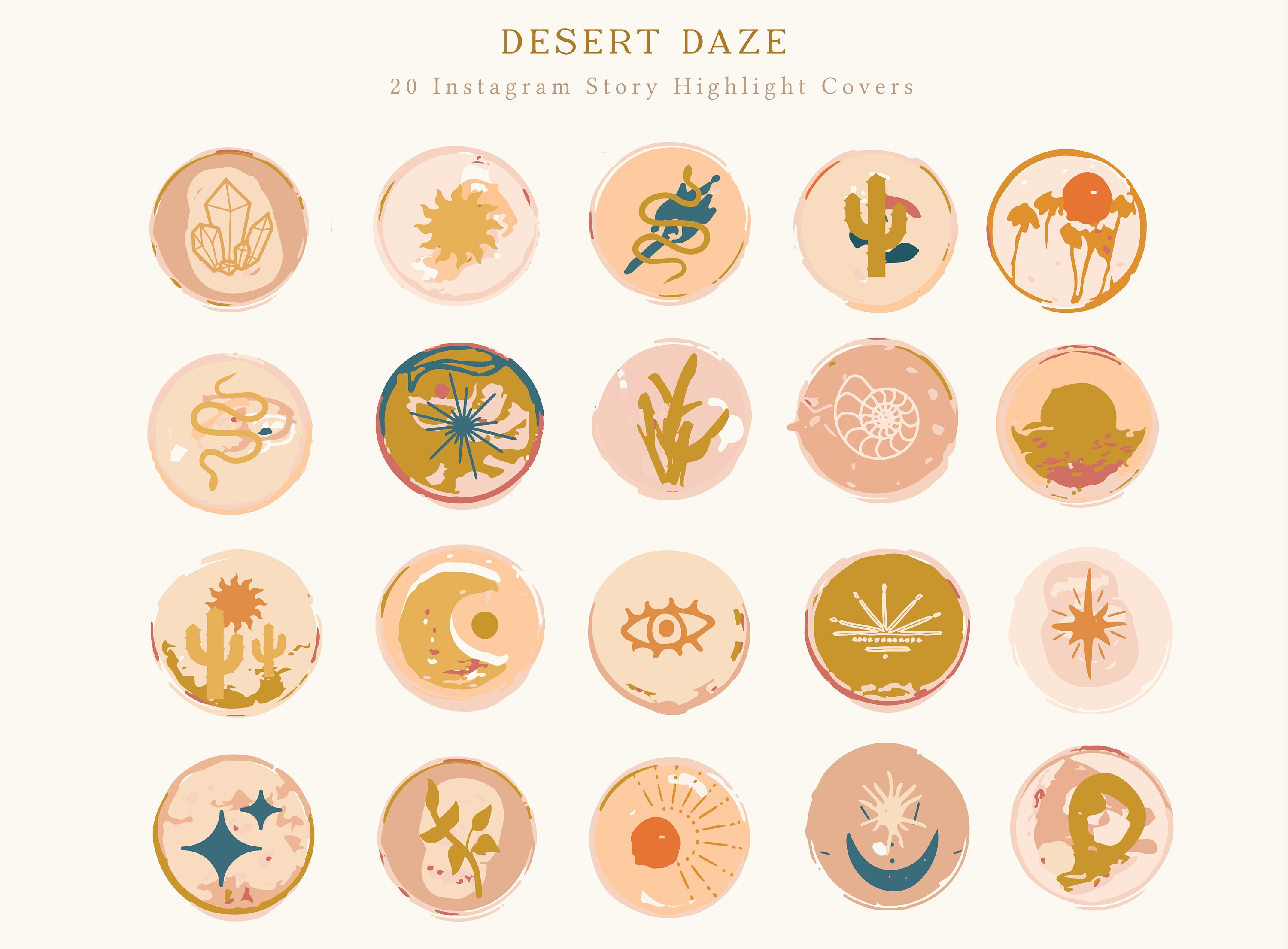Design & Templates Paper Social media covers Hand drawn icons Boho ...