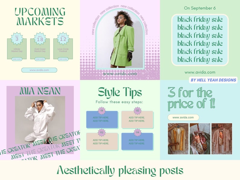 80 Periwinkle Post Templates Canva, Colorful Funky Instagram Templates ...