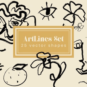 Artline Vector Graphics, Abstract Stroke Lines, COMMERCIAL LICENSE INCLUDED image 1