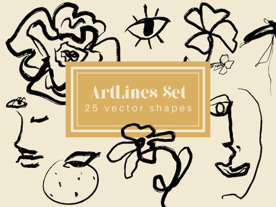 Artline Vector Graphics, Abstract Stroke Lines, COMMERCIAL LICENSE INCLUDED