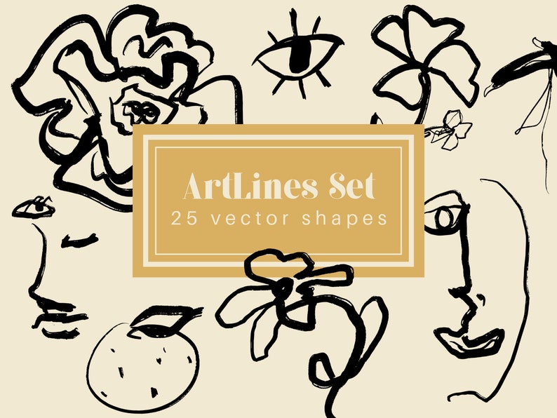 Artline Vector Graphics, Abstract Stroke Lines, COMMERCIAL LICENSE INCLUDED image 1