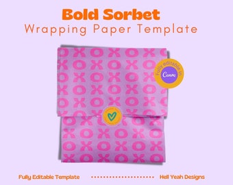 Bold Sorbet Pattern Tissue/Wrapping Paper Design, Editable in Canva