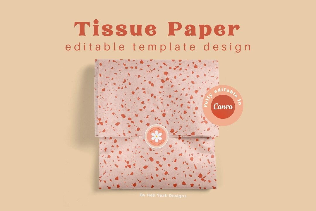Terrazzo Tissue/wrapping Paper Design, Editable in Canva - Etsy