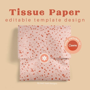 Terrazzo Tissue/Wrapping Paper Design, Editable in Canva
