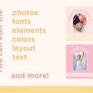 60 Coaching Instagram POST Templates Fully Editable in Canva, - Etsy
