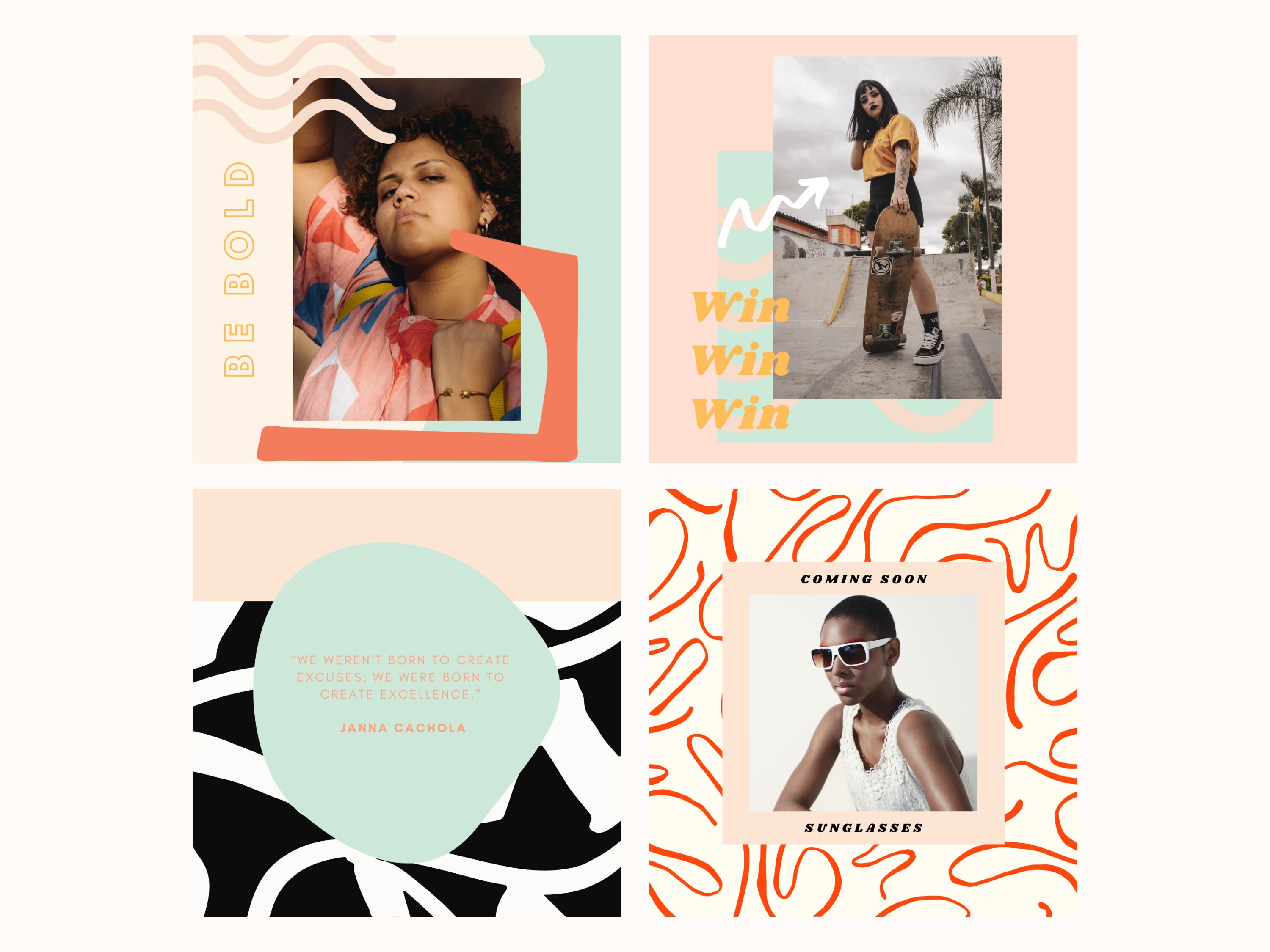 Design & Templates Retro social media templates instagram template ...