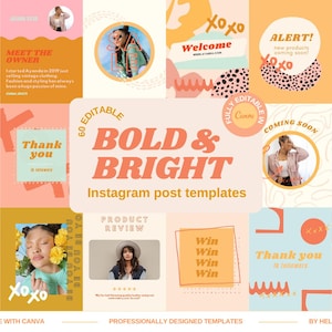 Bold & Bright 2 Instagram Portrait Post Templates