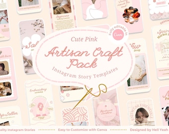 Artisan Craft Instagram Story Templates | Editable Canva Templates