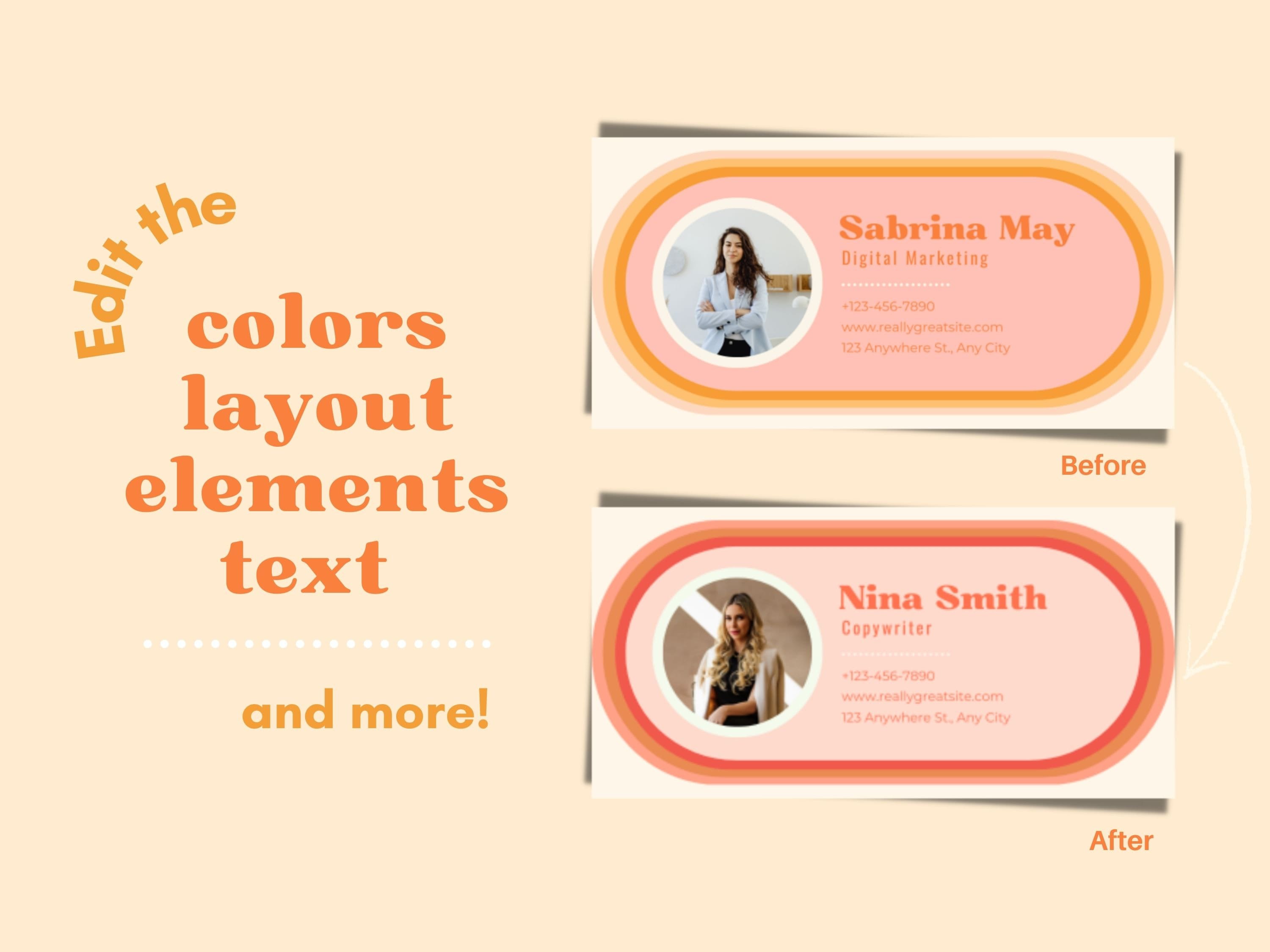 Retro Email Signature Template Design, Edtable in Canva - Etsy UK