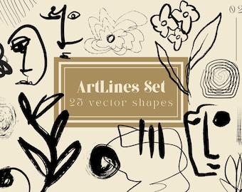 Artline Vector Graphics 02, Abstract Stroke Lines, COMMERCIAL LICENSE INCLUDED