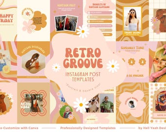 Retro Groove Instagram Post Templates