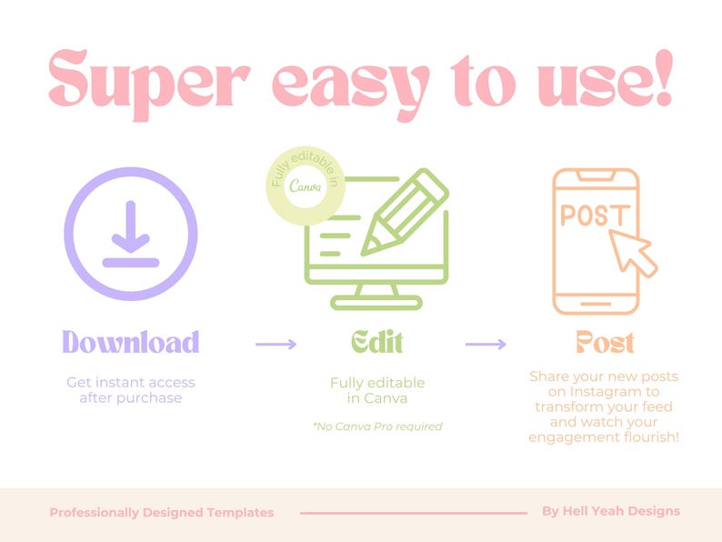 Plantillas de publicaciones de Canva con colores pastel imagen 6