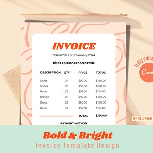 Invoice Template - Fully editable in Canva