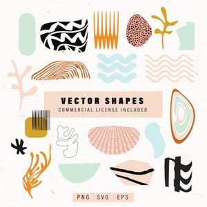 Abstract Shapes SVG Set: Modern Clipart Graphics (Commercial License)