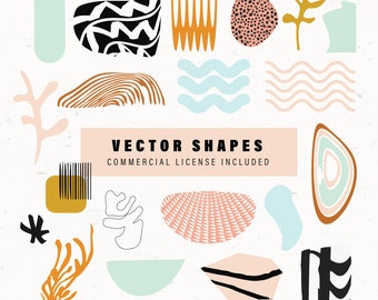 Abstract Shapes SVG Set: Modern Clipart Graphics (Commercial License)