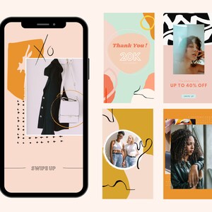 Bold & Bright Instagram STORY Template for Canva, Colorful Instagram ...