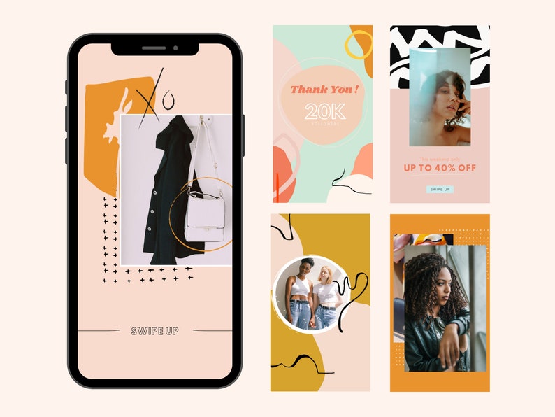 Bold & Bright Instagram STORY Template for Canva Colorful - Etsy