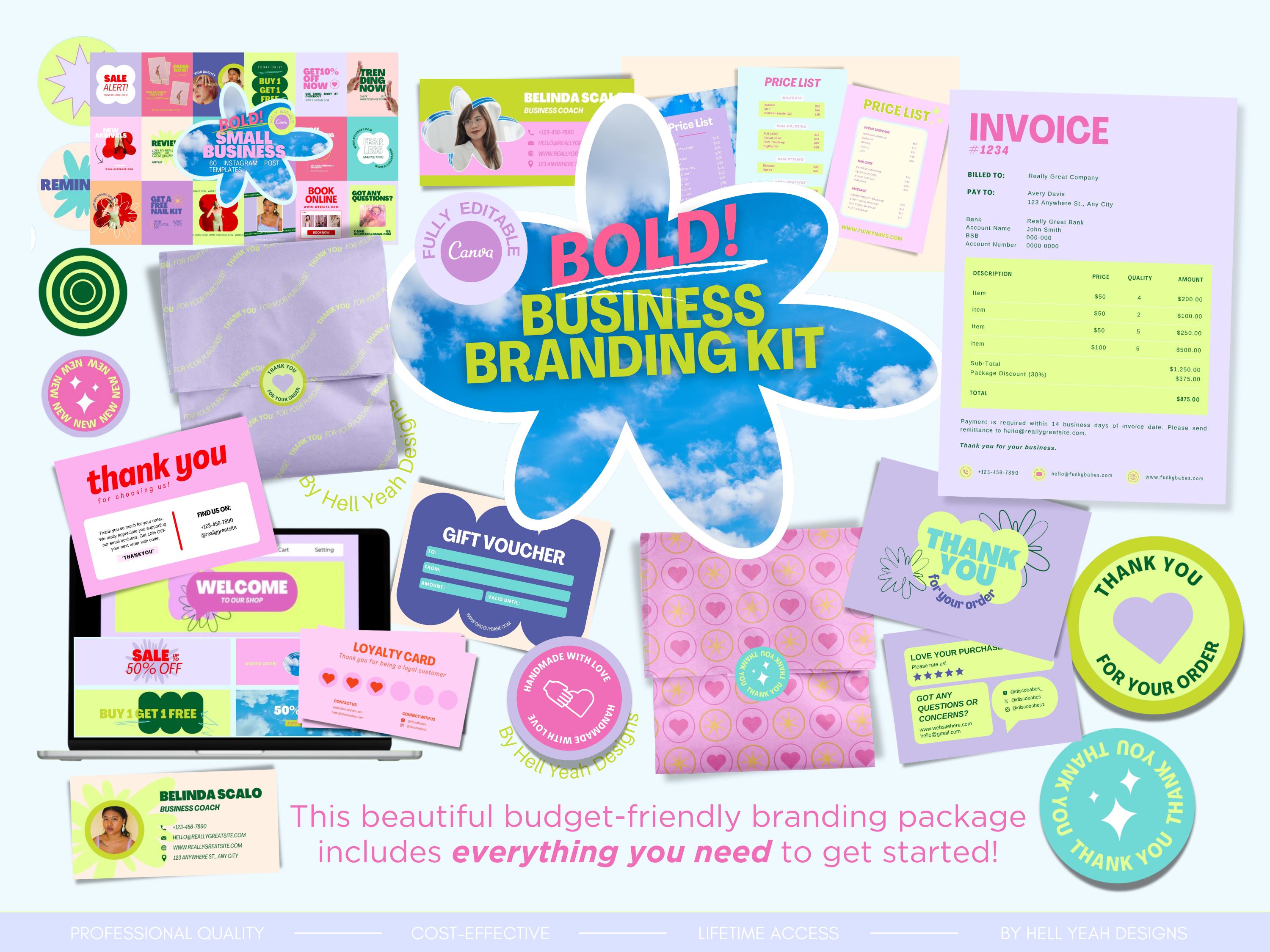 Ultimate BOLD Branding Kit | Editable Brand Identity for Small ...
