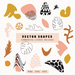 Abstrakte Vektorformen: Modernes Clipart-Set (SVG, EPS, PNG)