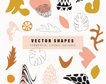 Abstract Vector Shapes: Modern Clipart Set (SVG, EPS, PNG)