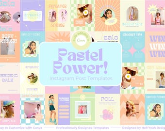 Pastel Power Canva Post Templates