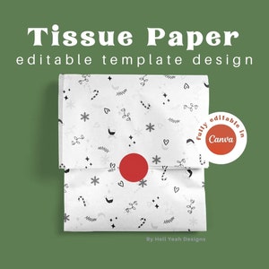 Christmas Tissue/Wrapping Paper Design, Editable in Canva