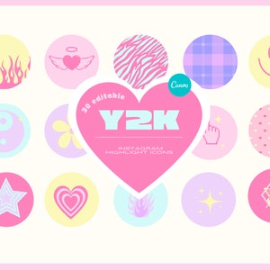 Y2K Instagram Highlight Covers Templates CANVA