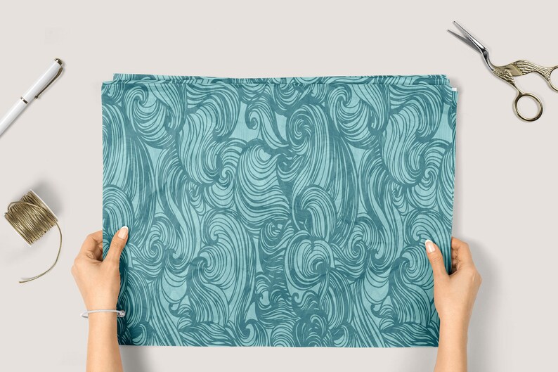 Printable Waves Wrapping/tissue Paper Design Tissue Paper Etsy