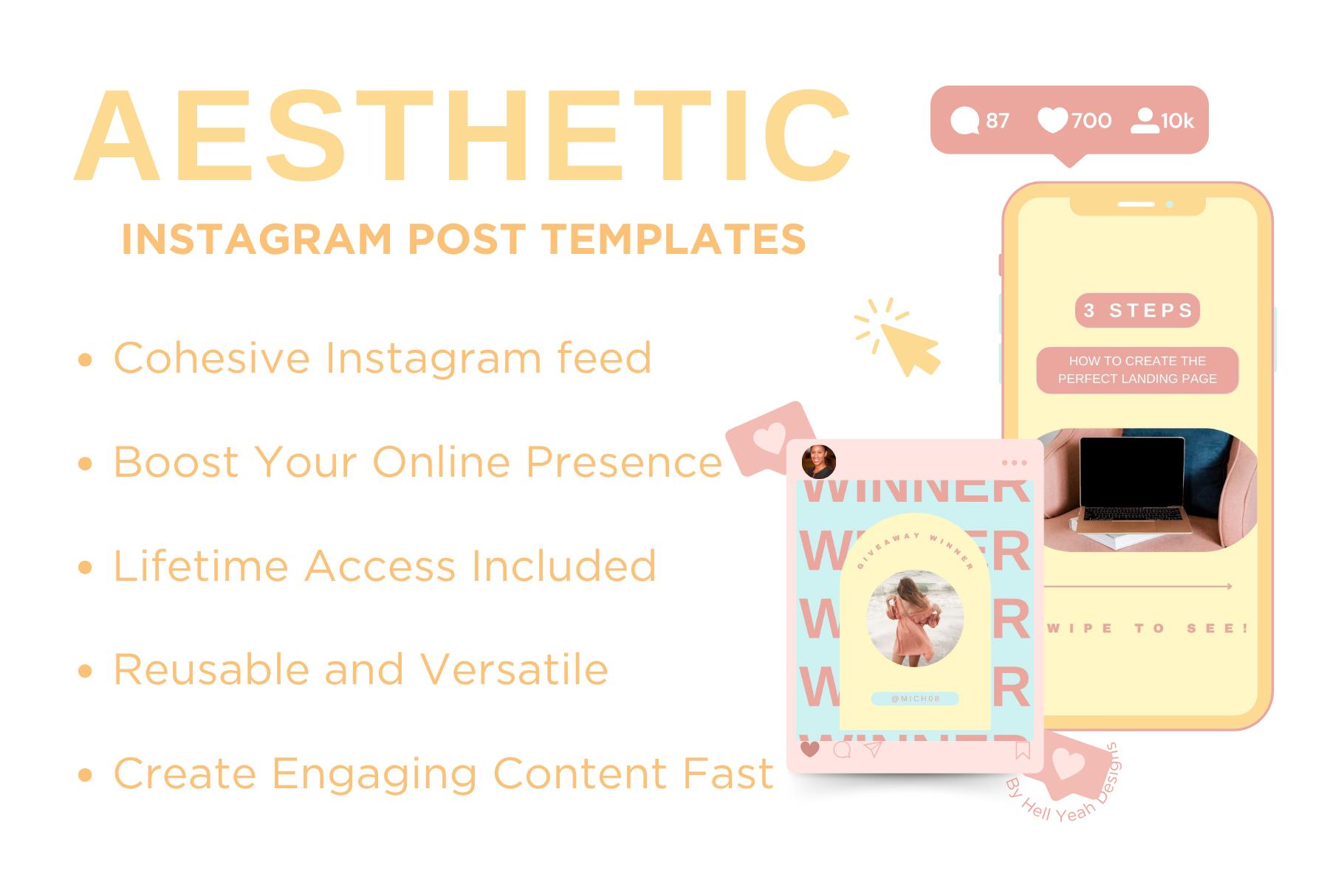 60 Coaching Instagram POST Templates Fully Editable in Canva, - Etsy