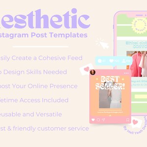 Plantillas de publicaciones de Canva con colores pastel imagen 2