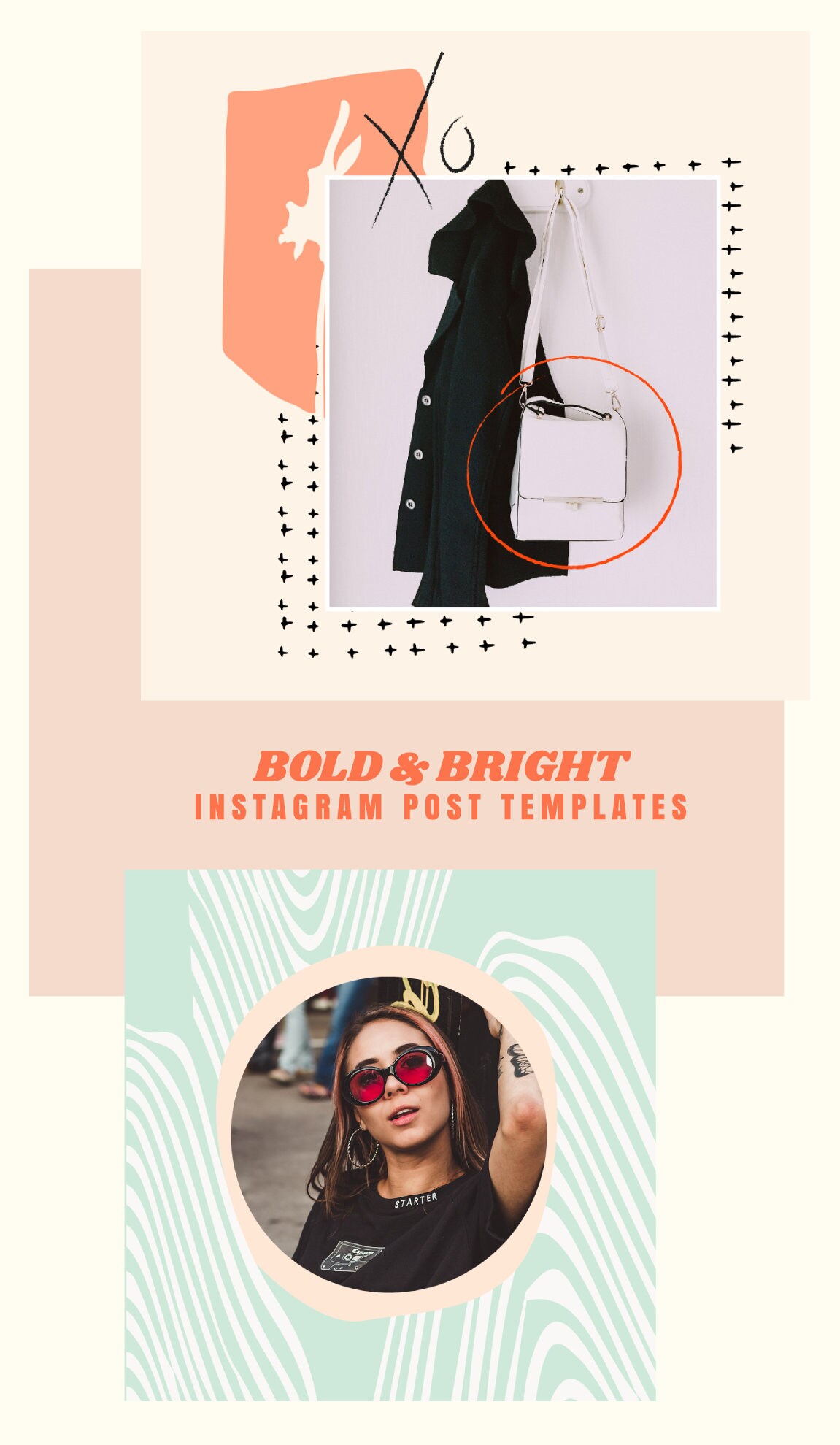Bold & Bright PART 2 Instagram POST Templates Canva Colorful | Etsy