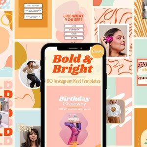80 Instagram REEL COVERS Vorlagen in Canva bearbeitbar
