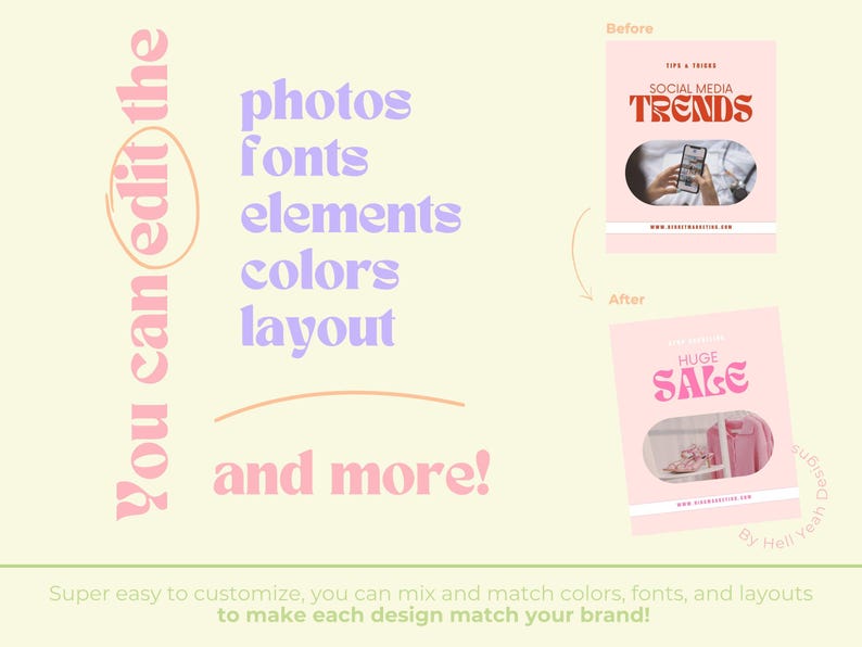 Plantillas de publicaciones de Canva con colores pastel imagen 8